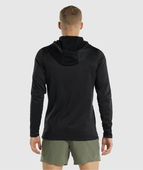 Panske Mikiny S Kapucňou Gymshark Arrival Zip Up Čierne | QW6340258